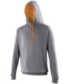 JH003 Varsity hoodie Charcoal / Orange Crush colour image